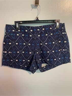 J. Crew Patterned Navy Blue Women’s Shorts sz 4